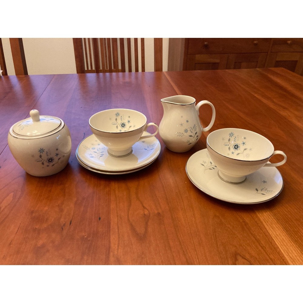 MCM Hope Chest Rhapsody China Cream/Sugar set and 2 cups, 3 saucers.